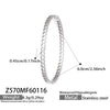 Wholesale Geometric Zirconinlaid Stainless Steel 18K Gold Plated Bracelet Set Accessories
