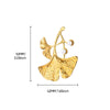 Wholesale Ginkgo Leaf Brooch Stainless Steel Imitation Pearls Light Luxury Exquisite Clothing Accessory