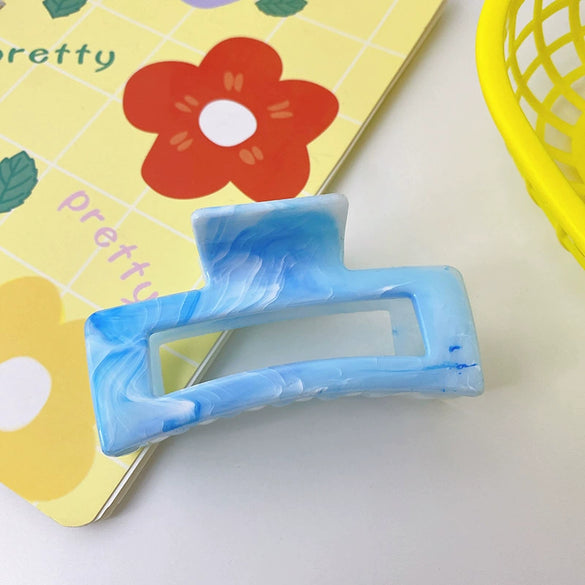 Wholesale Girl Hair Clip Hair Accessories Marble Pattern Plastic Resin Handmade