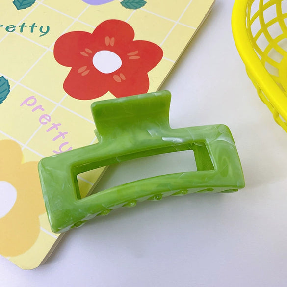 Wholesale Girl Hair Clip Hair Accessories Marble Pattern Plastic Resin Handmade