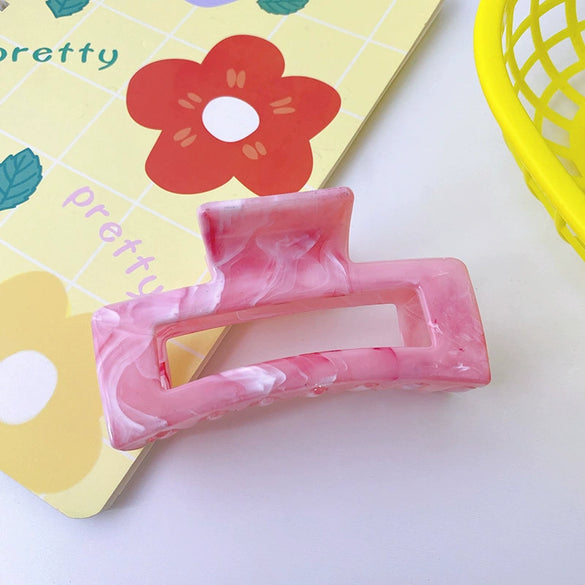 Wholesale Girl Hair Clip Hair Accessories Marble Pattern Plastic Resin Handmade
