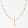 Wholesale Girl Jewelry Zircon Pendant Necklace Stainless Steel Geometric Style Electroplated