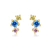 Wholesale Girls Cute Fruit Style Zircon Earrings Made Of Environmental Protection Copper With 925 Silver Needle And Real Gold Plating