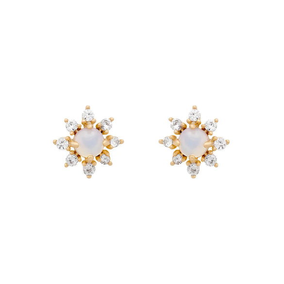 Wholesale Girls Cute Fruit Style Zircon Earrings Made Of Environmental Protection Copper With 925 Silver Needle And Real Gold Plating