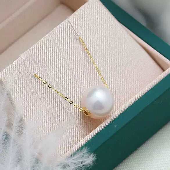Wholesale Girls Freshwater Pearl Single Bead Pendant Jewelry 925 Silver Natural Round