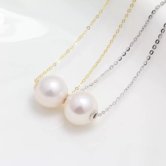 Wholesale Girls Freshwater Pearl Single Bead Pendant Jewelry 925 Silver Natural Round