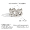 Wholesale Girls Geometric Stylish Simple Cut Out Star Design Stainless Steel Titanium Steel Waterproof Ring With Pvd Vacuum Real Gold Electroplating