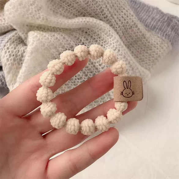 Wholesale Girls Hair Rope Mixed Materials Handmade High Elastic