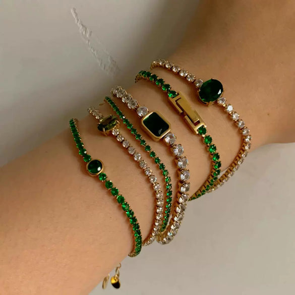 Wholesale Girls Multi Layer Bracelet Suit In Stainless Steel With Geometric Design And Electroplating