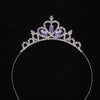 Wholesale Girls Rhinestone Alloy Electroplated Three Dimensional Crown Hairband Jewelry