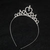 Wholesale Girls Rhinestone Alloy Electroplated Three Dimensional Crown Hairband Jewelry
