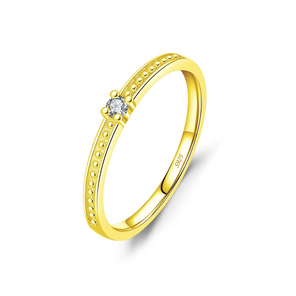 Wholesale Girls' S925 Sterling Silver Geometric Diamond Ring Fashion Design