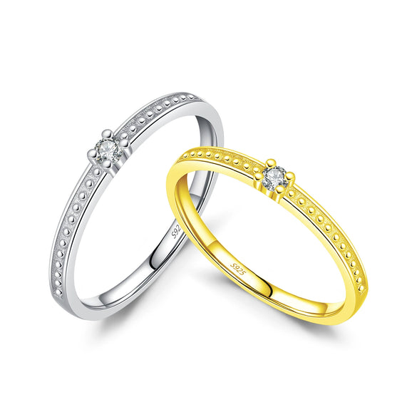 Wholesale Girls' S925 Sterling Silver Geometric Diamond Ring Fashion Design