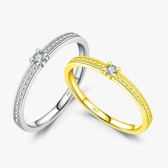 Wholesale Girls' S925 Sterling Silver Geometric Diamond Ring Fashion Design