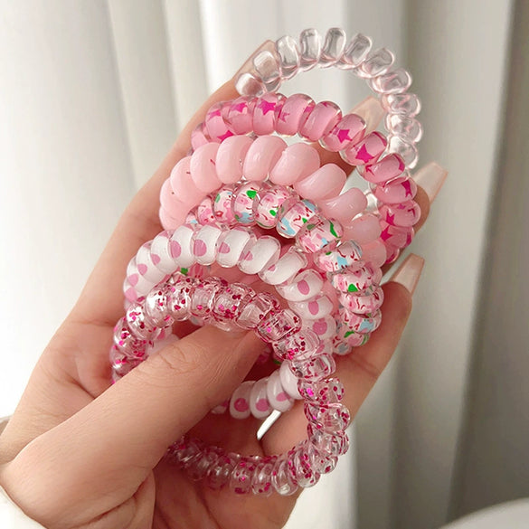 Wholesale Girls Silicone Handmade High Elasticity Sweet Style Hair Tie