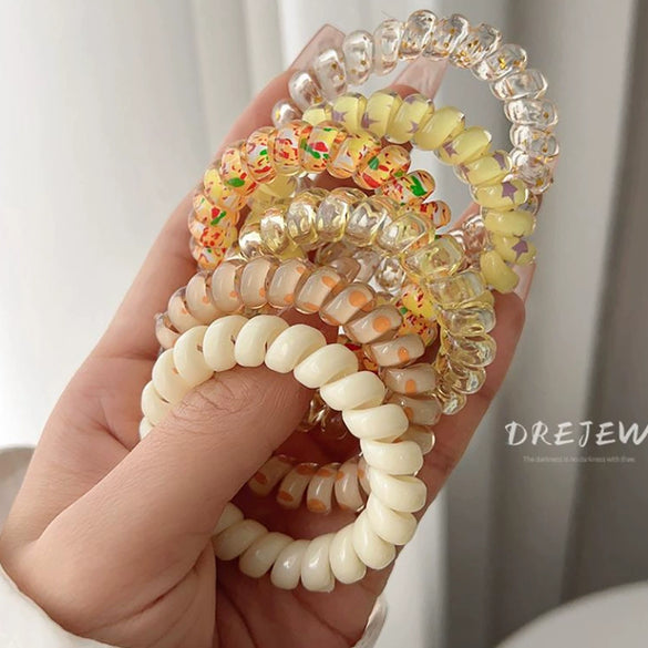 Wholesale Girls Silicone Handmade High Elasticity Sweet Style Hair Tie