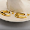 Wholesale Girls Simple Temperament Curved Titanium Steel Earrings With Letters Numbers Text Design And Electroplating
