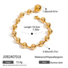 Wholesale Girls Stainless Steel Geometric Bead Chain Bracelet Jewelry With Gold And Silver Color Matching And Electroplating Design