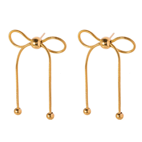 Wholesale Girls Stainless Steel Geometric Butterfly Design Electroplated Earrings