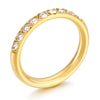 Wholesale Girls Titanium Steel Geometric Style Stacked Ring With Electroplating Treatment