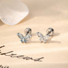 Wholesale Girly Butterfly Titanium Steel Ear Nails With Electroplating And Animal Pattern
