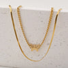 Wholesale Jewelry Glam Lady Solid Color 304 Stainless Steel Layered Necklaces