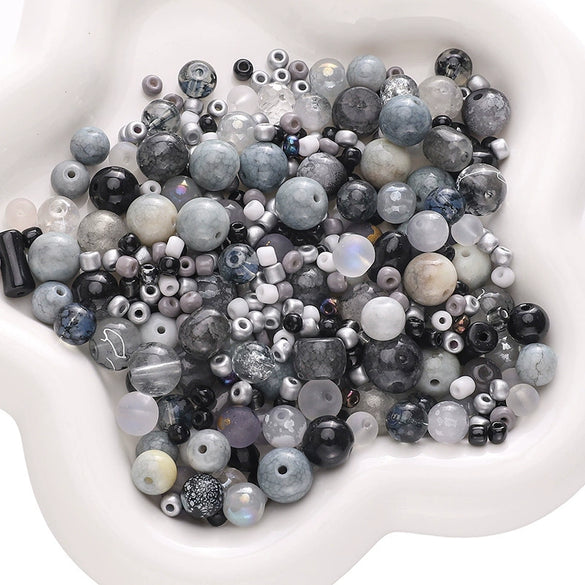 Wholesale Glass And Glaze Mixed Bead String Handmade Diy Material For Bracelet Necklace Pendant With Geometric Style