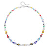 Wholesale Glass And Stainless Steel Geometric Handmade Necklace For Men And Women