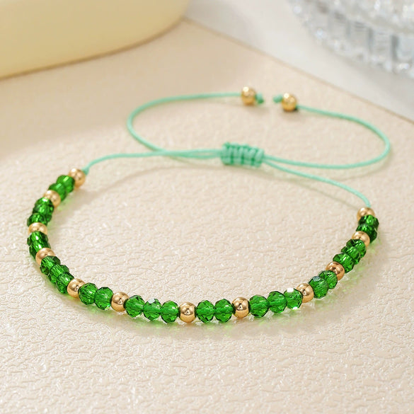 Wholesale Glass Bead Geometric Style Handmade Bracelet For Unisex