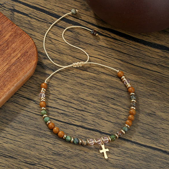 Wholesale Glass Bead Geometric Style Handmade Bracelet For Unisex