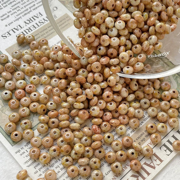 Wholesale Glass Beads Round Glazed Environmentally Friendly For Diy Handmade Jewelry Accessories