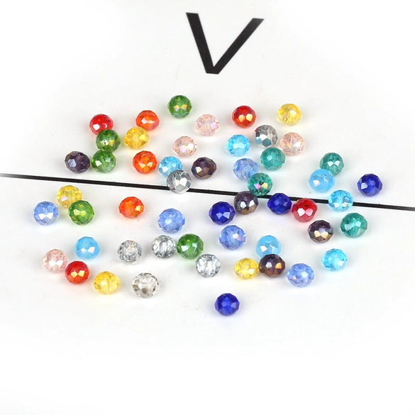 Wholesale Glass Crystal Wheel Beads Handmade Beaded Accessories