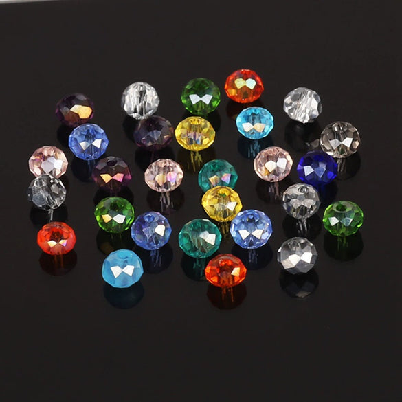 Wholesale Glass Crystal Wheel Beads Handmade Beaded Accessories