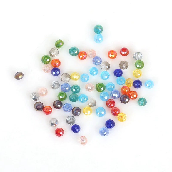 Wholesale Glass Crystal Wheel Beads Handmade Beaded Accessories