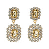 Wholesale Glass Diamond Square Geometric Women's Earrings