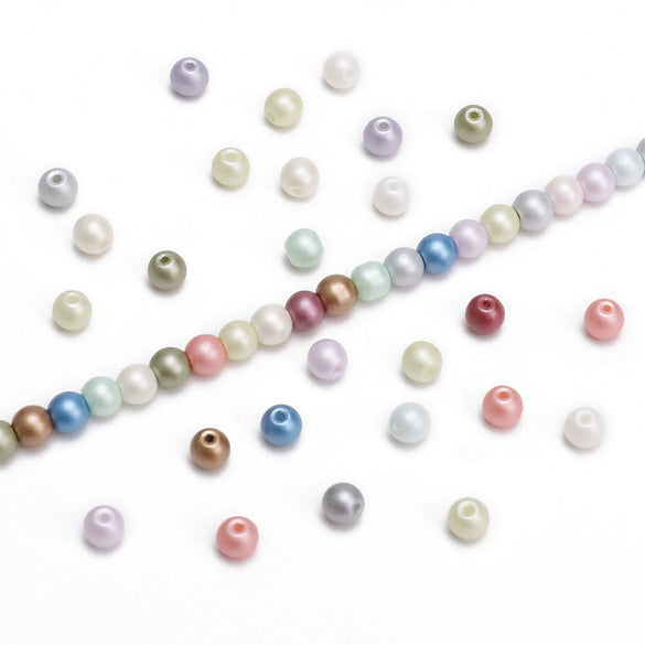 Wholesale Glass Glaze Beaded Rice Beads Diy Handmade Bracelet Necklace With Starry Sky Pattern Jewelry Material Bag Accessories