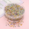 Wholesale Glass Glaze Geometric Round Beads Handmade Bracelet Necklace Mobile Phone Chain Accessories