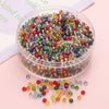 Wholesale Glass Glaze Geometric Round Beads Handmade Bracelet Necklace Mobile Phone Chain Accessories