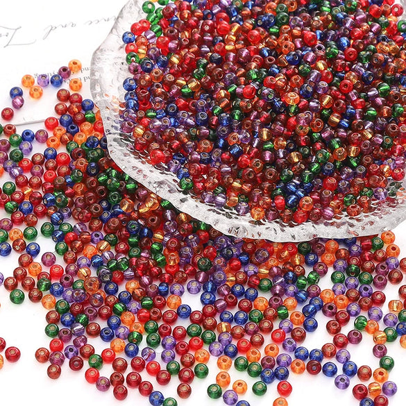 Wholesale Glass Glaze Geometric Round Beads Handmade Bracelet Necklace Mobile Phone Chain Accessories