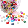 Wholesale Glass Glaze Imitation Jade Abacus Beads For Jewelry Making Geometric Personality Style