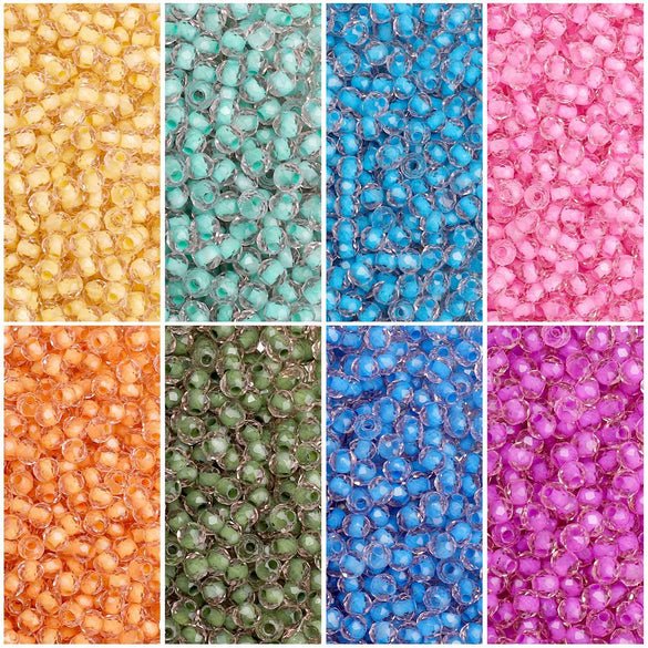 Wholesale Glass Glaze Jewelry Material For Diy Earrings And Bracelet Handmade Double Dye Flat Rice Beads