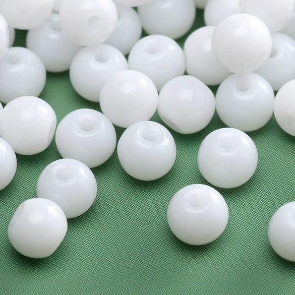 Wholesale Glass Glaze Round Beads For Diy Handmade Bracelet Necklace Accessories