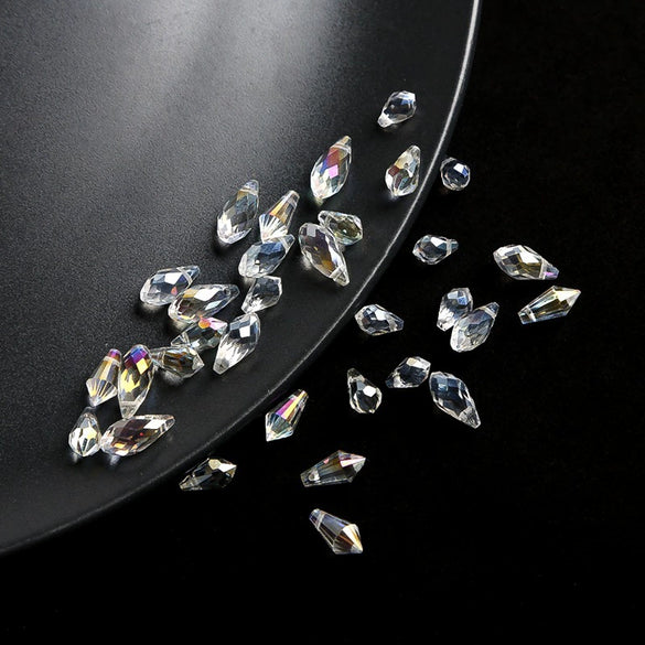 Wholesale Glass Glaze Water Drop Crystal Beads Handmade Diy Garment Accessories Decorative Antique Hairpin