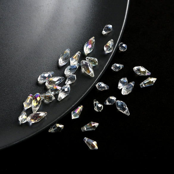 Wholesale Glass Glaze Water Drop Crystal Beads Handmade Diy Garment Accessories Decorative Antique Hairpin