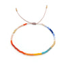 Wholesale Glass Glaze Woven Geometry Beads Bracelet For Girls