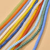 Wholesale Glass Glazed Colored Wheels Beaded Jewelry Accessories Material Handmade With Geometric Style And Paint Design