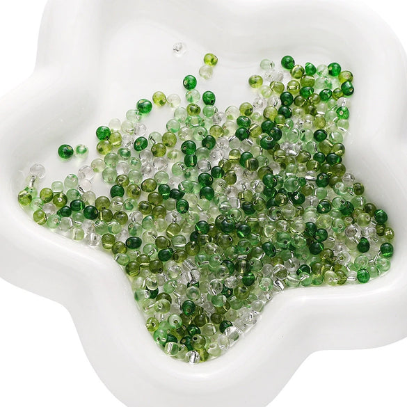 Wholesale Glass Glazed Geometric Round Beads Handmade Necklace Accessories