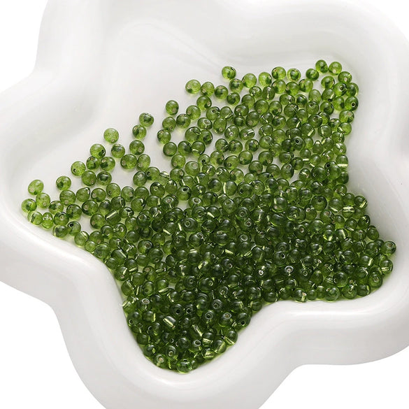 Wholesale Glass Glazed Geometric Round Beads Handmade Necklace Accessories