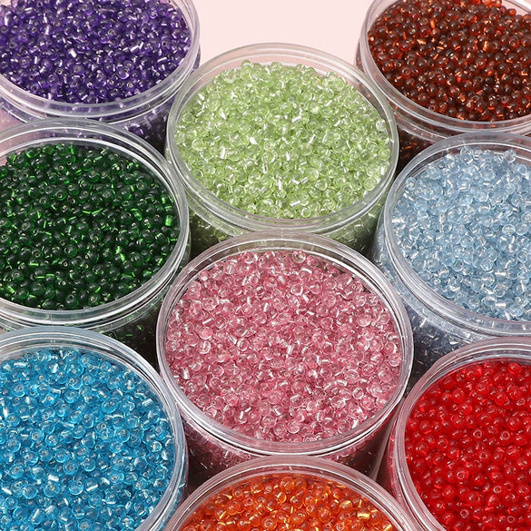 Wholesale Glass Glazed Geometric Round Beads Handmade Necklace Accessories