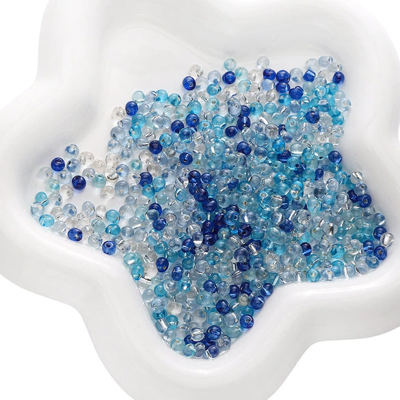 Wholesale Glass Glazed Geometric Round Beads Handmade Necklace Accessories